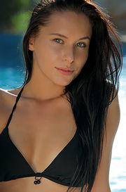 Flexible Teen Girl By The Pool